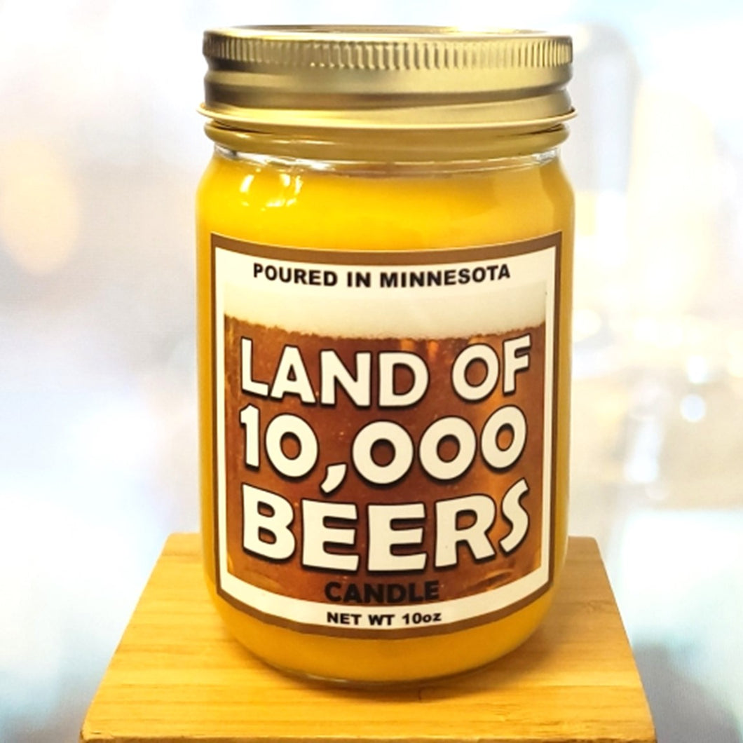 Land of 10,000 Beers Minnesota Candle
