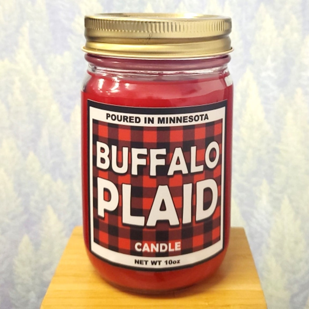 Buffalo Plaid Minnesota Candle